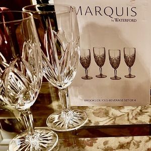 Eight Fabulous Waterford Marquee Iced Beverage Stemware in the Brookside pattern